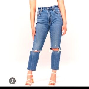 Abercrombie DestroyUltra High Rise Ankle jeans size 25 short